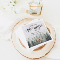 Deer Misty Pine Forest Adventure Baby Shower