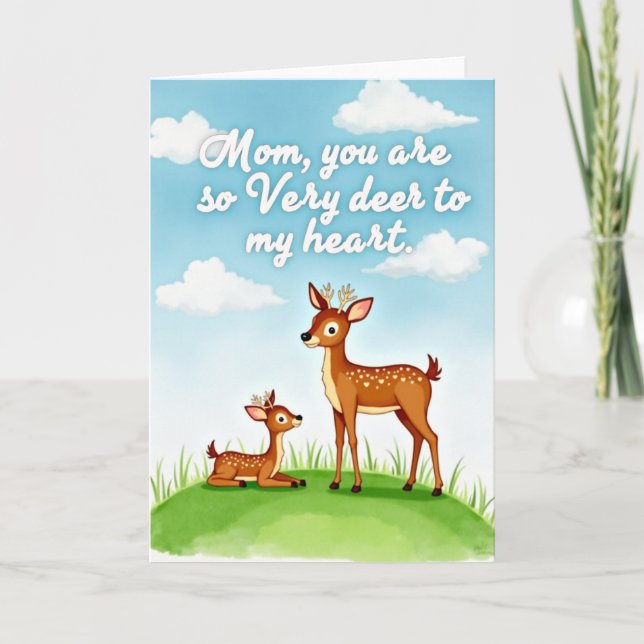 Deer Mom Very Sweet Message Card (Front)
