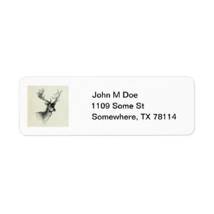 Deer Mount Address Label Template