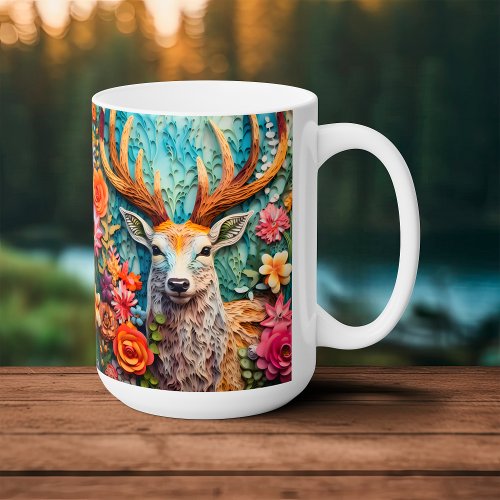 Deer Mug Reindeer Mug Deer Cup Cute Coffe Mug