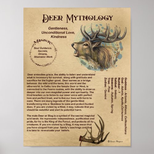 DEER MYTHOLOGY POSTER