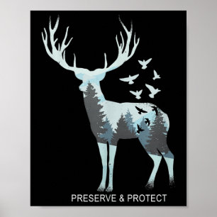 Deer - Natural Forest Animal - Preserve & Prot Poster