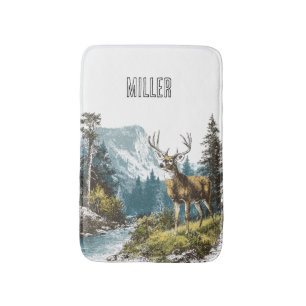 Deer Nature  Bath Mat