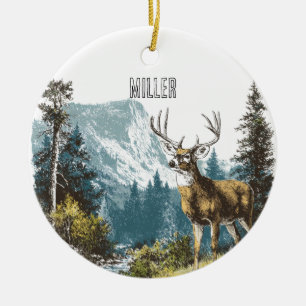 Deer Nature Ceramic Ornament