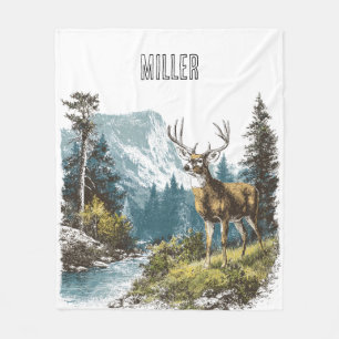 Deer Nature Fleece Blanket