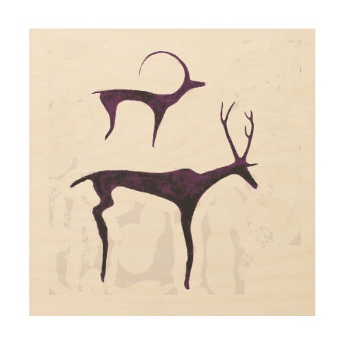 Deer of Akakus Wood Wall Art