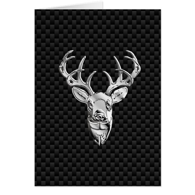 Deer on Carbon Fiber Style Print (Front)