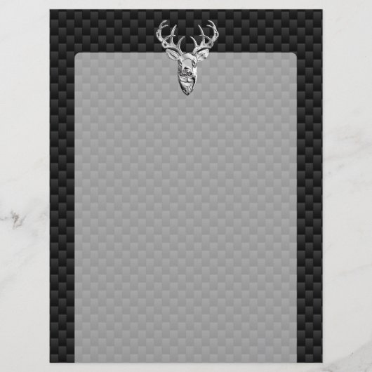 Deer on Carbon Fiber Style Print (Front)