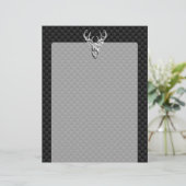 Deer on Carbon Fiber Style Print (Standing Front)