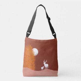 Deer on Moon Lit Hill  Crossbody Bag