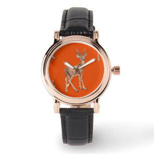 Deer on red watch
