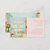 Deer Owl Woodland Forest Animals Book Request Business Card (Front/Back)