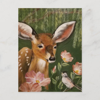 Deer Painting Postcard
