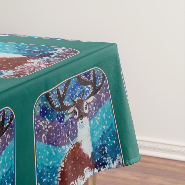 Deer Painting Tablecloth (In Situ)