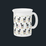 Deer Pattern, Baby Deer, Boho, Flowers, Moon Beverage Pitcher<br><div class="desc">Cute,  fun and adorable pattern with deer silhouettes,  flowers and moon. Modern and trendy gift,  perfect for the boho lover in your life.</div>