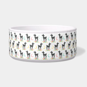 Deer Pattern, Baby Deer, Boho, Flowers, Moon Bowl
