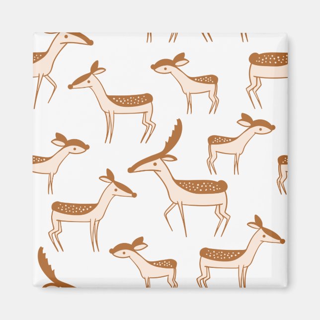 Deer Pattern Design Animal Cute Magnet (Front)