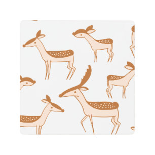Deer Pattern Design Animal Cute  Postcard Poster
