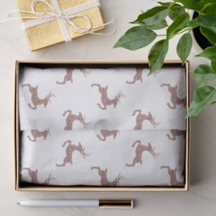 Deer Pattern In Faux Rose Gold Pink Glitter Look Tissue Paper