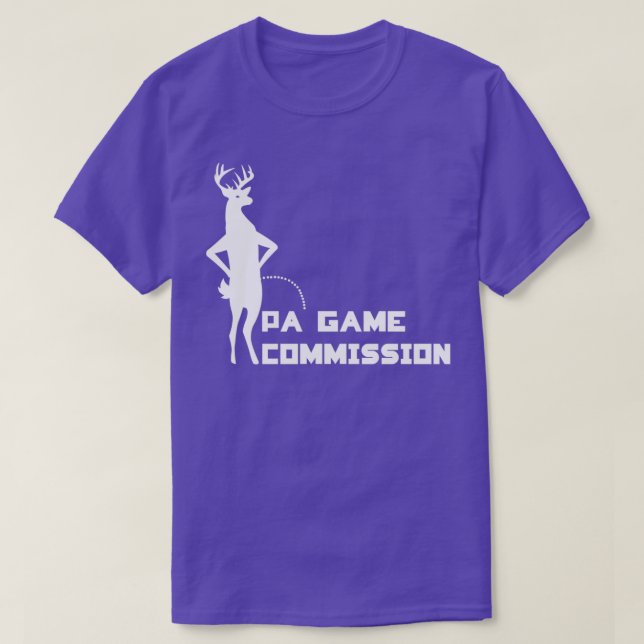 Deer peeing on PA Game commission T-Shirt (Design Front)