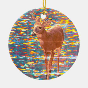 Deer Photo Christmas Ornament