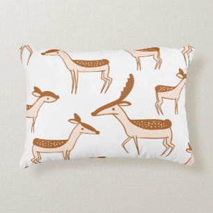Deer Playing in the Snow Accent Pillow