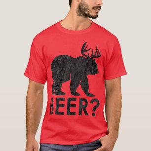 Deer Plus Bear Equals Beer Funny Vintage  T-Shirt