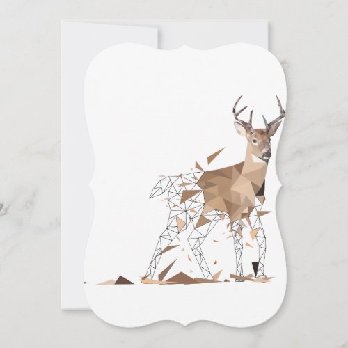 Deer Polygon Art  Note Card