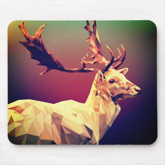 Deer Polygon Design Mouse Pad (Front)