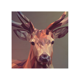 Deer Polygons Art Design Graphic Animal Stag Postc