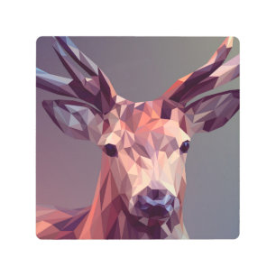 Deer Polygons Art Design Graphic Animal Stag Postc