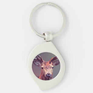 Deer Polygons Art Design Graphic Animal Stag Postc Keychain