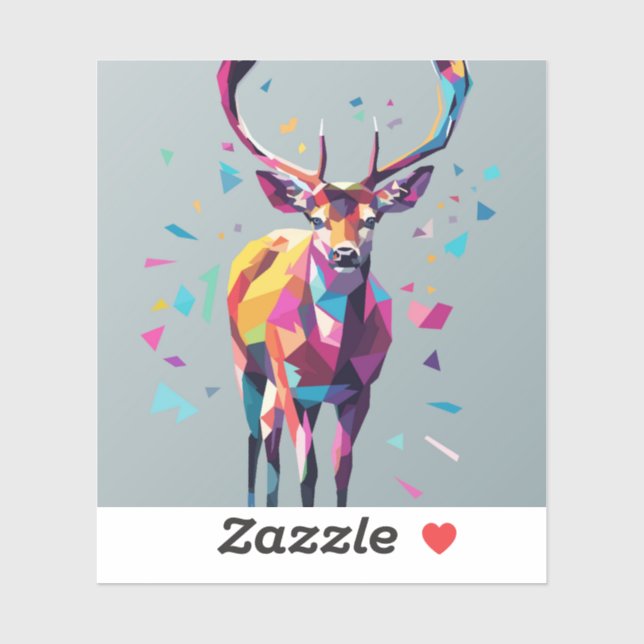 Deer pop art  sticker (Sheet)