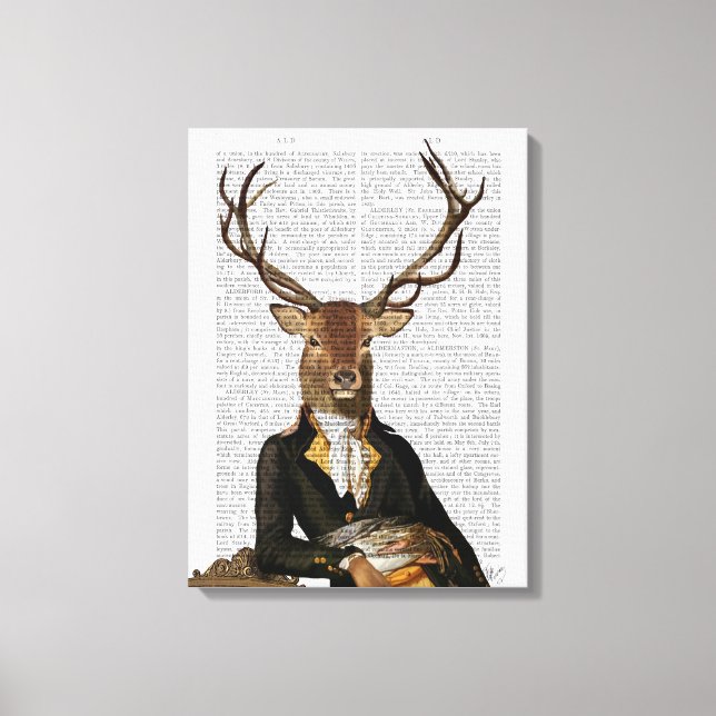 Deer Portrait Canvas Print (Front)