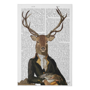 Deer Portrait Faux Canvas Print