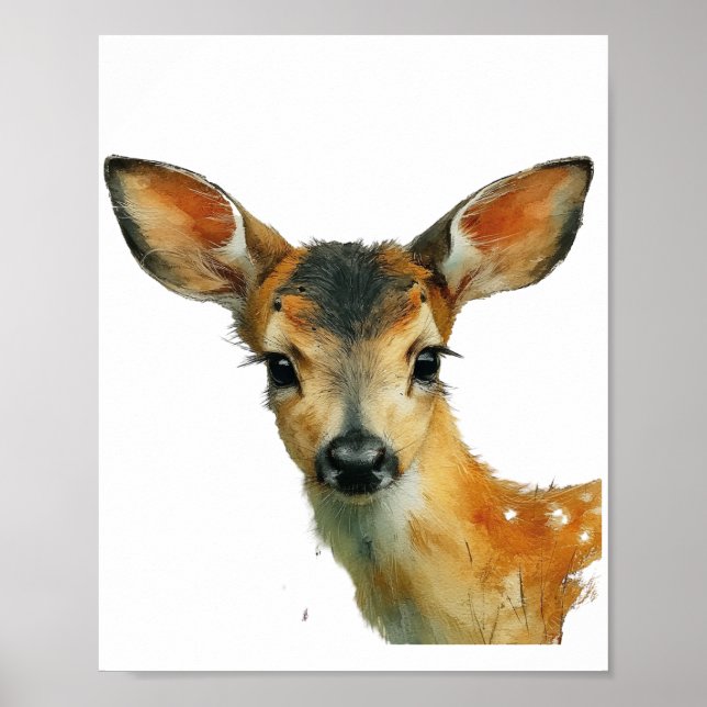 Deer Portrait Poster (Front)