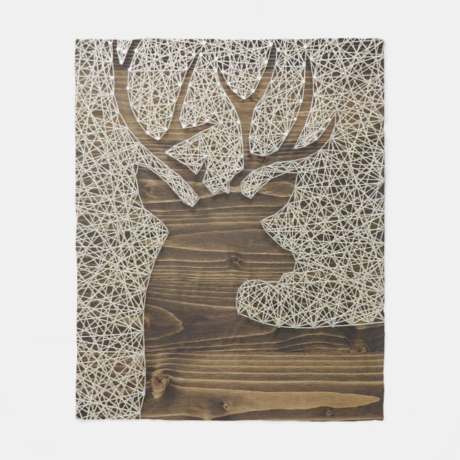 Deer Print Fleece Blanket (Front)