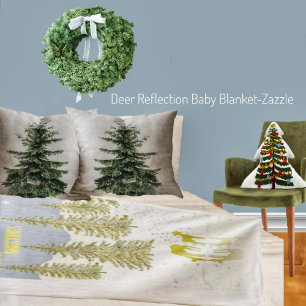 Deer Reflection Baby Blanket