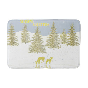 Deer Reflection Bathroom Mat
