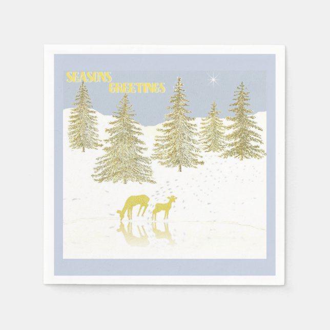 Deer Reflection Napkins (Front)