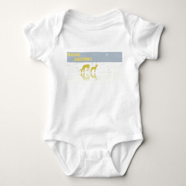 Deer Reflection-Star Baby Bodysuit (Front)