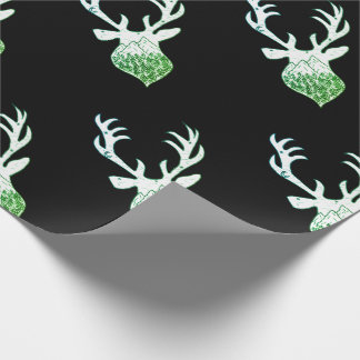 Deer, reindeer, antler, stag xmas wrapping wrapping paper