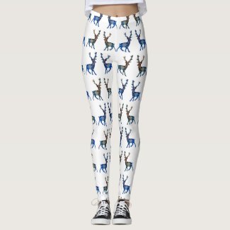 Deer reindeer Christmas Custom Leggings