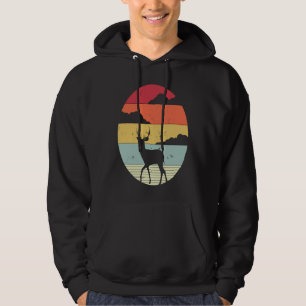 Deer Retro Vintage Style 60s 70s Men Women  Elk An Hoodie