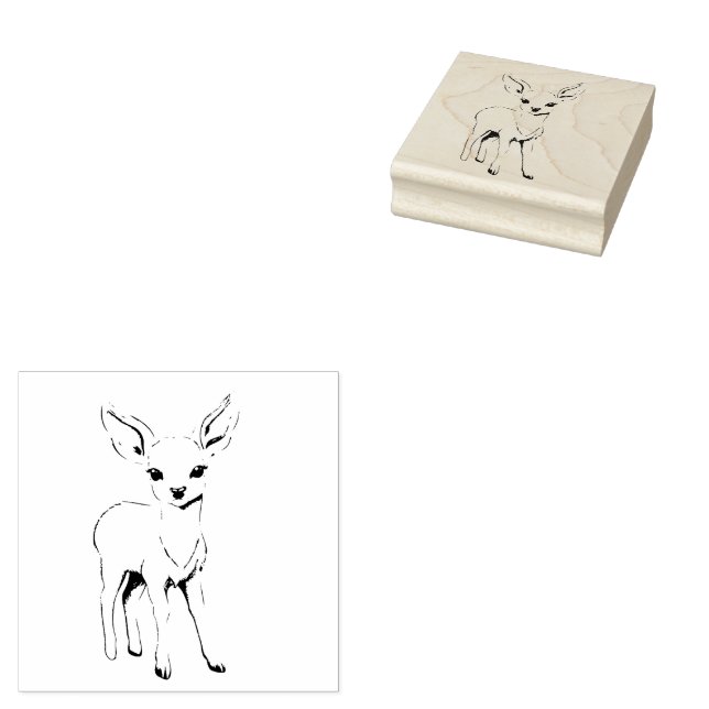 Deer Rubber Stamp (Stamped)