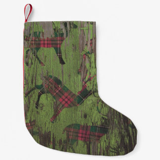 deer Rustic Holiday wood christmas stocking