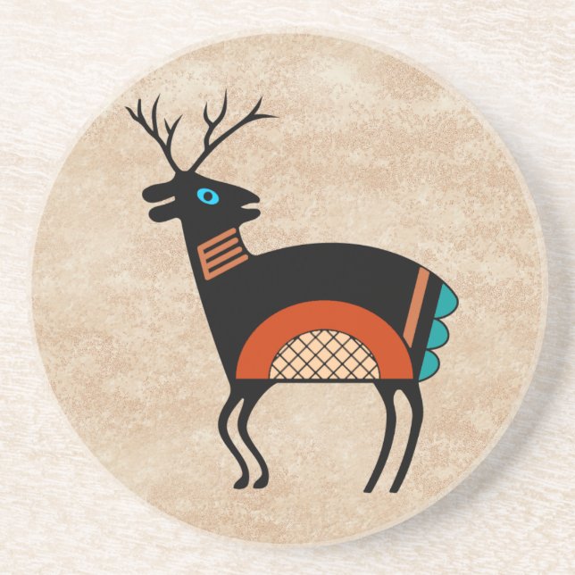 Deer Sandstone Coaster (Front)