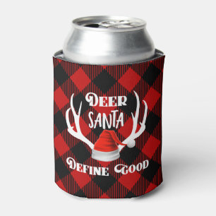 Deer Santa Define Good Christmas Hunting Antlers Can Cooler