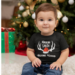 Deer Santa Define Good Christmas Hunting Antlers Toddler T-shirt