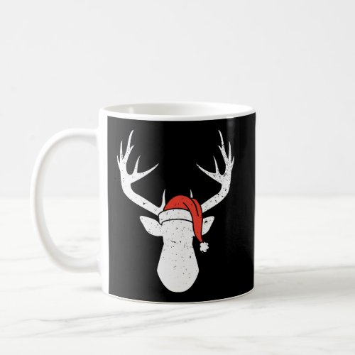 Deer Santa Hat Hoodie Reindeer Christmas Hunting G Coffee Mug
